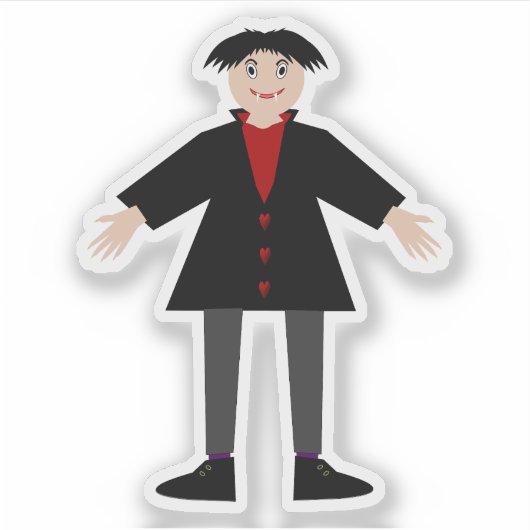 かわいいハロウィンヴァンパイア シール (正面)