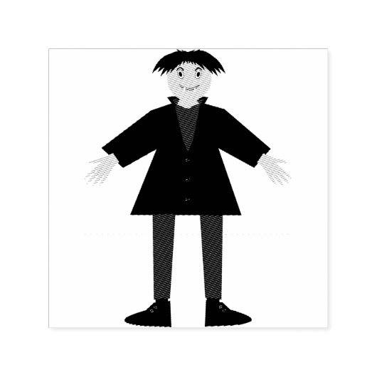 かわいいハロウィンヴァンパイア セルフインキングスタンプ (デザイン)