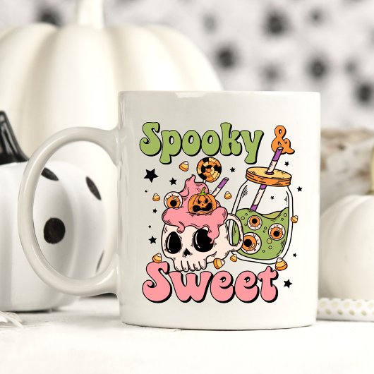 かわいいハロウィン不気味と甘いことわざ コーヒーマグカップ
