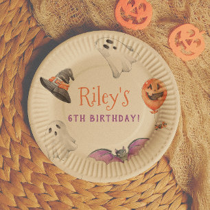 かわいいハロウィン不気味の誕生日パーティーを開こう ペーパープレート