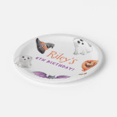 かわいいハロウィン不気味の誕生日パーティーを開こう ペーパープレート (アングル)