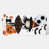 かわいいハロウィン不気味ウィッチブラックキャットこうもりカボチャ Case-Mate iPhoneケース (裏面 (横))