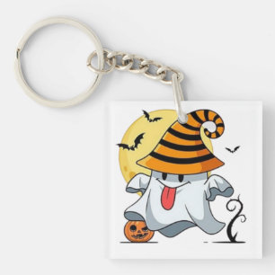 かわいいハロウィン不気味カボチャこうもりクリップアート キーホルダー