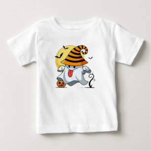 かわいいハロウィン不気味カボチャこうもりクリップアート ベビーTシャツ