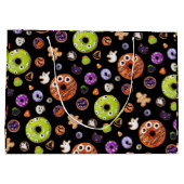 かわいいハロウィン不気味クッキーパンプキン幽霊スパイダー ラージペーパーバッグ (裏面)