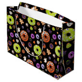 かわいいハロウィン不気味クッキーパンプキン幽霊スパイダー ラージペーパーバッグ (裏面アングル)