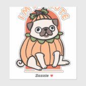 かわいいハロウィン不気味ドッグパグ シール (シート)