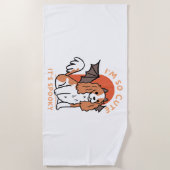 かわいいハロウィン不気味ドッグ ビーチタオル (正面)