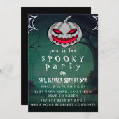 かわいいハロウィン不気味パーティー 招待状 (正面/裏面)
