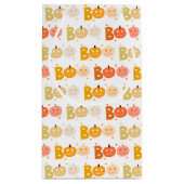 かわいいハロウィン不気味ブー不気味なカボチャ スモールペーパーバッグ (裏面)