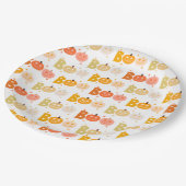 かわいいハロウィン不気味ブー不気味なカボチャ ペーパープレート (アングル)