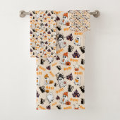 かわいいハロウィン不気味幽霊幽霊たち、カボチャ バスタオルセット (インサイチュ)