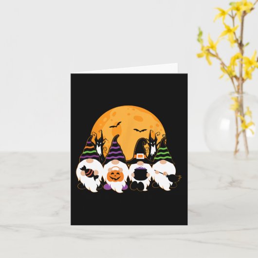 かわいいハロウィン不気味格言ガーデニングトリックまたはトル カード (黄色い花)