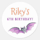 かわいいハロウィン不気味誕生日をゲットしよう ラウンドシール (正面)