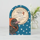 かわいいハロウィン子供用衣装 誕生日 ラベンムーン 招待状 (スタンド正面)