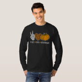 かわいいハロウィン平和愛グノーム秋の女の子 Tシャツ (正面フル)