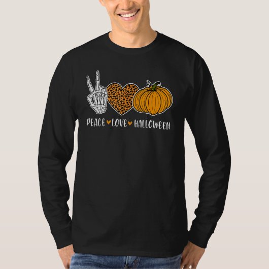 かわいいハロウィン平和愛グノーム秋の女の子 Tシャツ (正面)