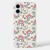 かわいいハロウィン幽霊とスカルパターン Case-Mate iPhoneケース (裏面)
