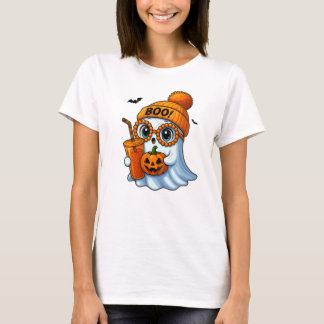 かわいいハロウィン幽霊ブーTシャツ Tシャツ