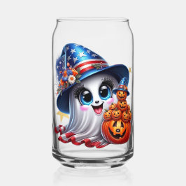 かわいいハロウィン愛国ゴーストパンプキン缶グラス ガラス缶