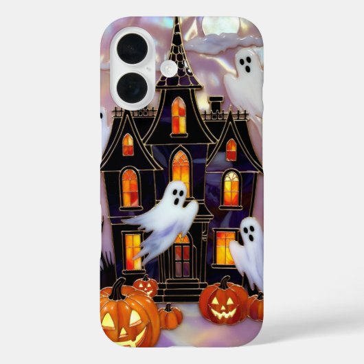 かわいいハロウィン携帯ケース 幽霊 カボチャ お化け屋敷 Case-Mate iPhoneケース (裏面)