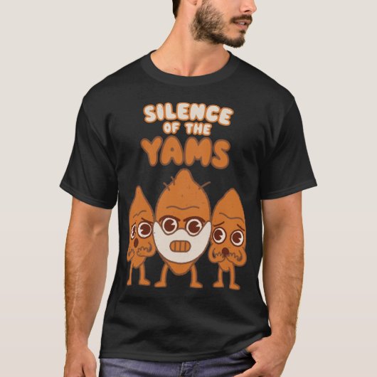かわいいハロウィン映画パロディー「ヤムの沈黙」 Tシャツ (正面)