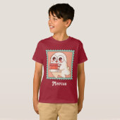 かわいいハロウィン本好きな幽霊子供服 Tシャツ (正面フル)