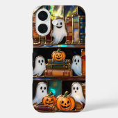 かわいいハロウィン本棚スマホケース かぼちゃ 幽霊 Case-Mate iPhoneケース (裏面)