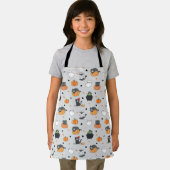 かわいいハロウィン猫と幽霊柄 エプロン (インサイチュ)