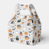 かわいいハロウィン猫と幽霊柄 フェイバーボックス (裏面サイド)