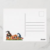 かわいいハロウィン猫ホイルはがき 箔シーズンポストカード (裏面)