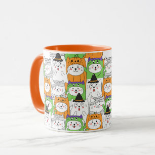 かわいいハロウィン猫マグカップ マグカップ