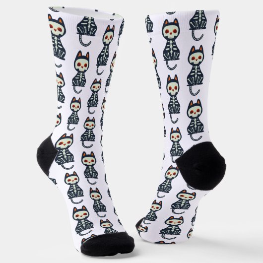かわいいハロウィン猫柄 ソックス (傾斜あり)