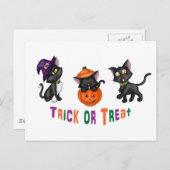 かわいいハロウィン猫 ポストカード (正面/裏面)