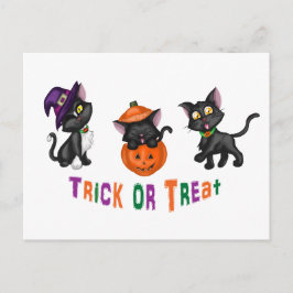 かわいいハロウィン猫 ポストカード