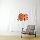 かわいいハロウィン猫Tシャツ – 2かわいい猫Holdi タペストリー (インサイチュ(横))