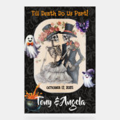 かわいいハロウィン結婚のウェルカムサイン アクリルサイン (正面)