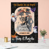 かわいいハロウィン結婚のウェルカムサイン アクリルサイン (ウェディング)