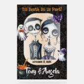 かわいいハロウィン結婚のウェルカムサイン アクリルサイン (正面)