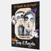 かわいいハロウィン結婚のウェルカムサイン アクリルサイン (傾斜)