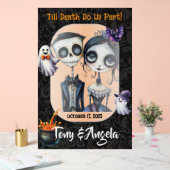 かわいいハロウィン結婚のウェルカムサイン アクリルサイン (ウェディング)