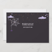 かわいいハロウィン衣装 現代の誕生日パーティー 招待状 (裏面)