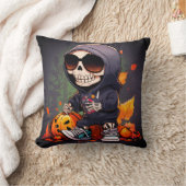 かわいいハロウィン詰まったキャラクターイメージ季節 クッション (ブランケット)