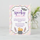 かわいいハロウィン誕生日パーティー 招待状 (スタンド正面)