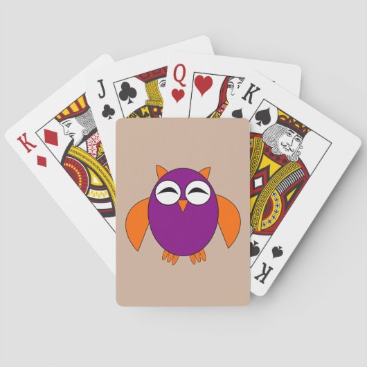 かわいいハロウィン遊フクロウのカード トランプ (裏面)