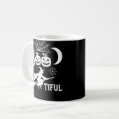 かわいいハロウィン魔女の月デザイン_1 コーヒーマグカップ (正面左)