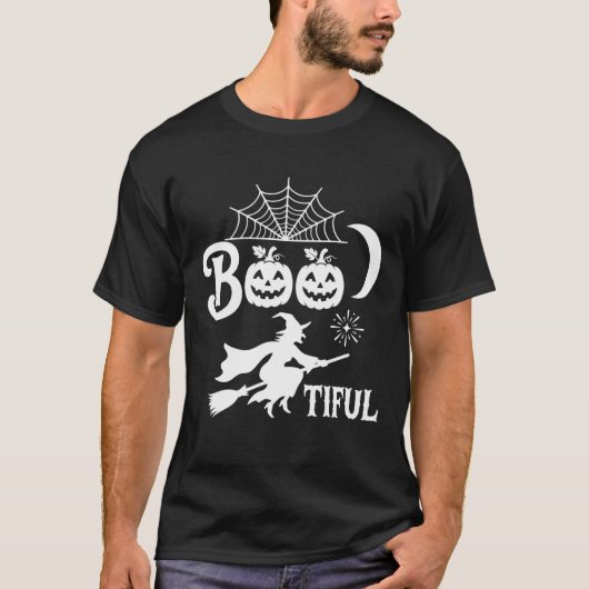 かわいいハロウィン魔女の月デザイン_1 Tシャツ (正面)