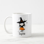 かわいいハロウィン魔女イラスト コーヒーマグカップ (左)