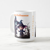 かわいいハロウィン魔女マグ コーヒーマグカップ (正面左)