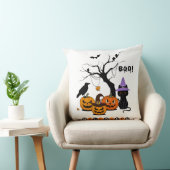 かわいいハロウィン黒猫とかぼちゃ クッション (椅子)